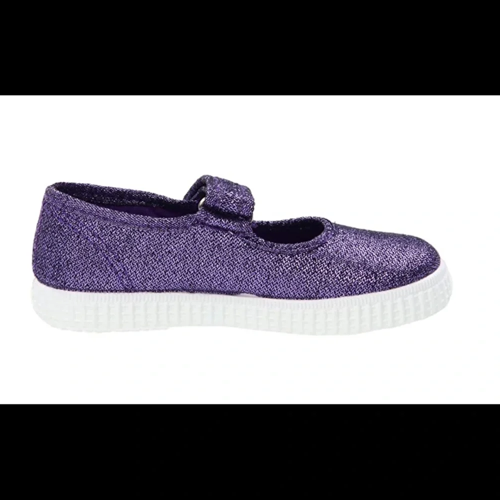 CIENTA CANVAS MARY JANES SPARKLE Sz 3